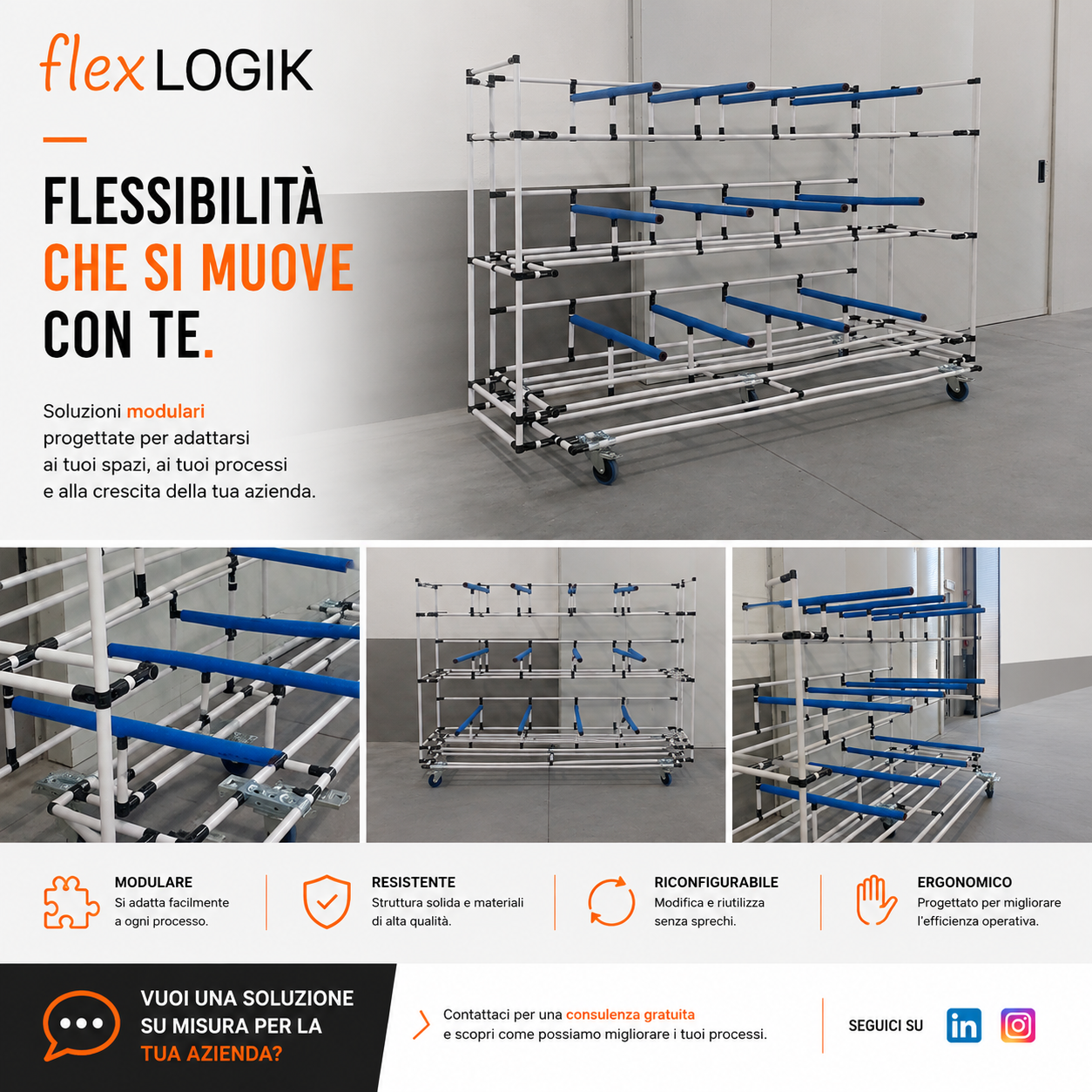 Soluzioni progettate sulle reali esigenze del processo produttivo.